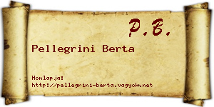 Pellegrini Berta névjegykártya